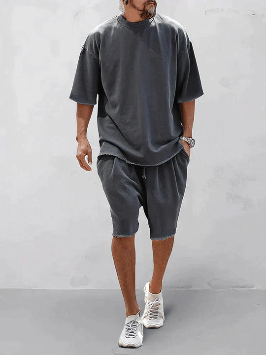Men’s Lightweight Summer Two-Piece Set – Relaxed Modern Casual Outfit
