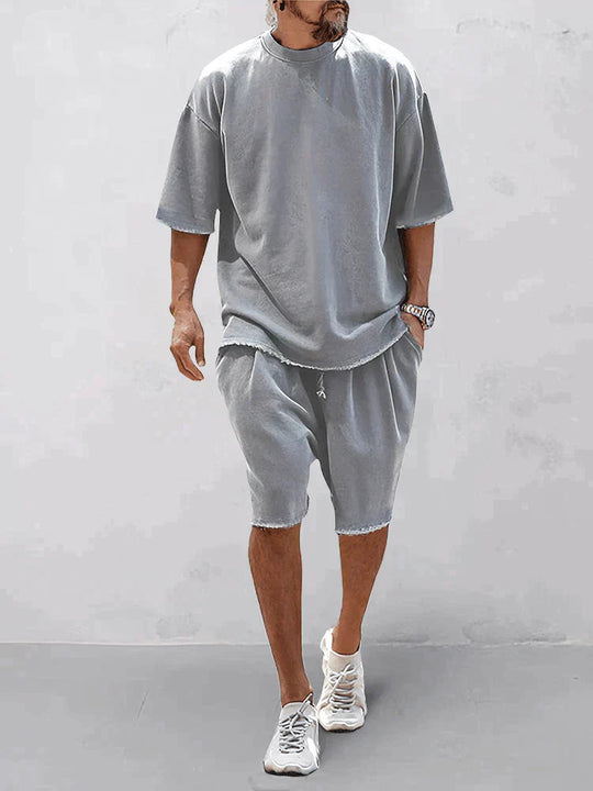 Men’s Lightweight Summer Two-Piece Set – Relaxed Modern Casual Outfit