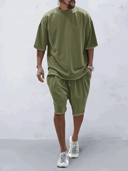 Men’s Lightweight Summer Two-Piece Set – Relaxed Modern Casual Outfit