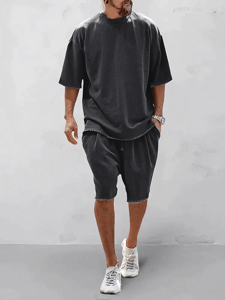 Men’s Lightweight Summer Two-Piece Set – Relaxed Modern Casual Outfit