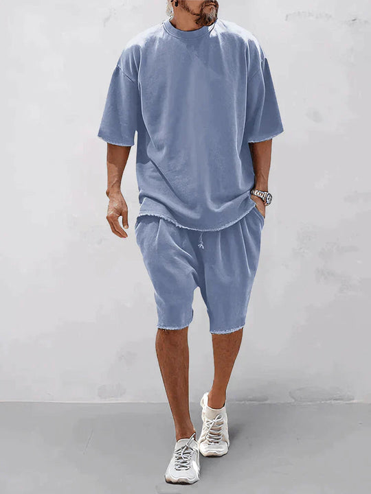 Men’s Lightweight Summer Two-Piece Set – Relaxed Modern Casual Outfit