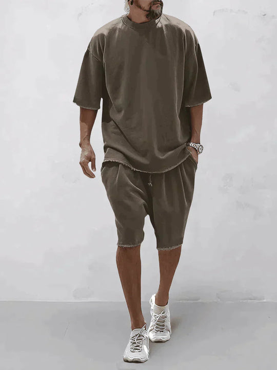 Men’s Lightweight Summer Two-Piece Set – Relaxed Modern Casual Outfit