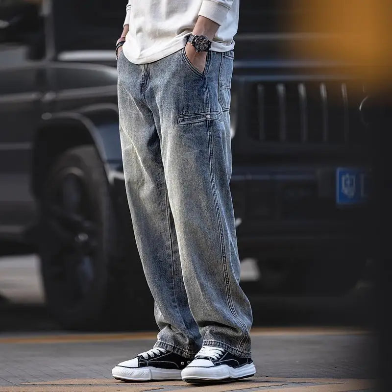 Men's Lightweight Washed Relaxed-Fit Jeans