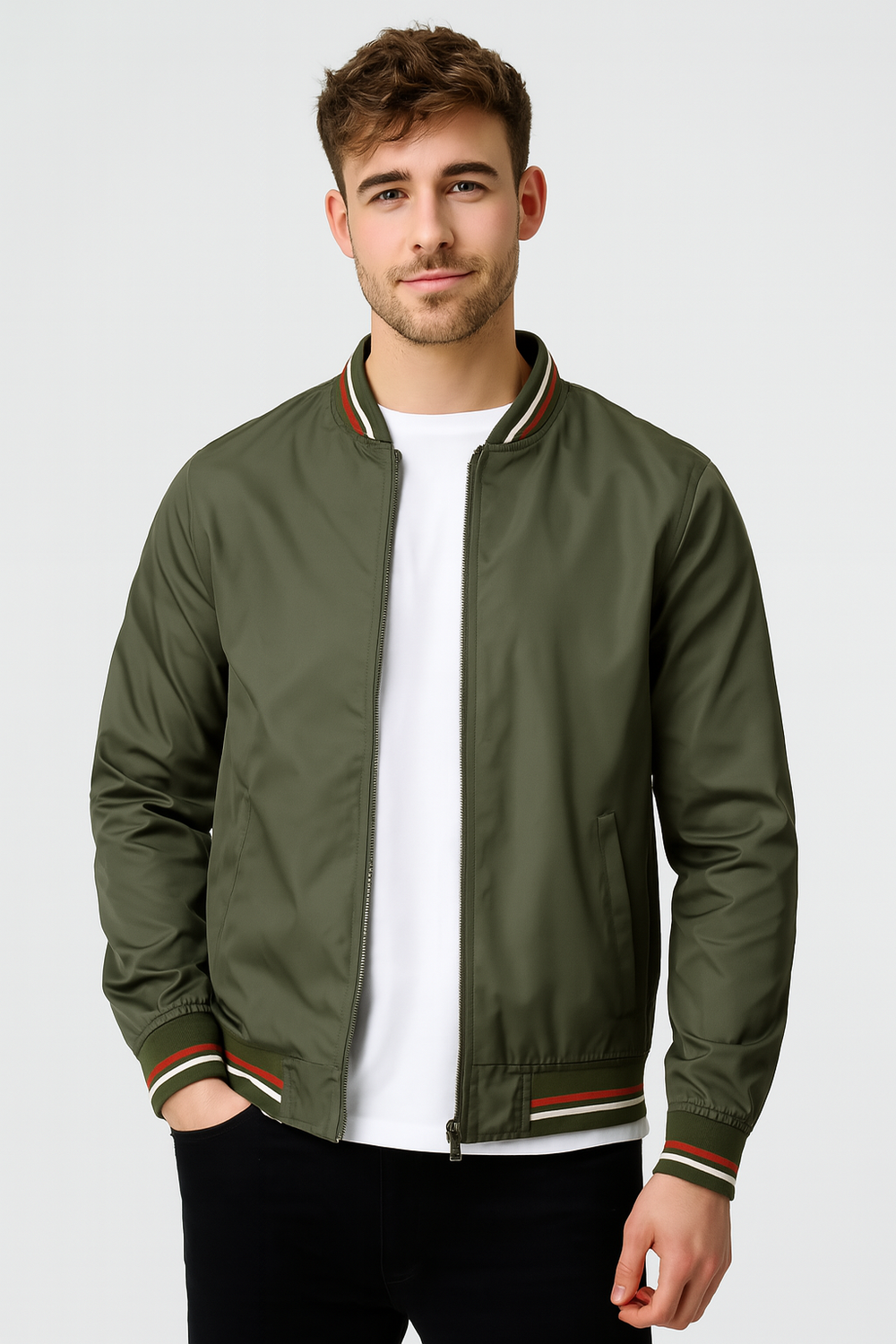 Men's Lightweight Windbreaker – Breathable Lining and Adjustable Fit
