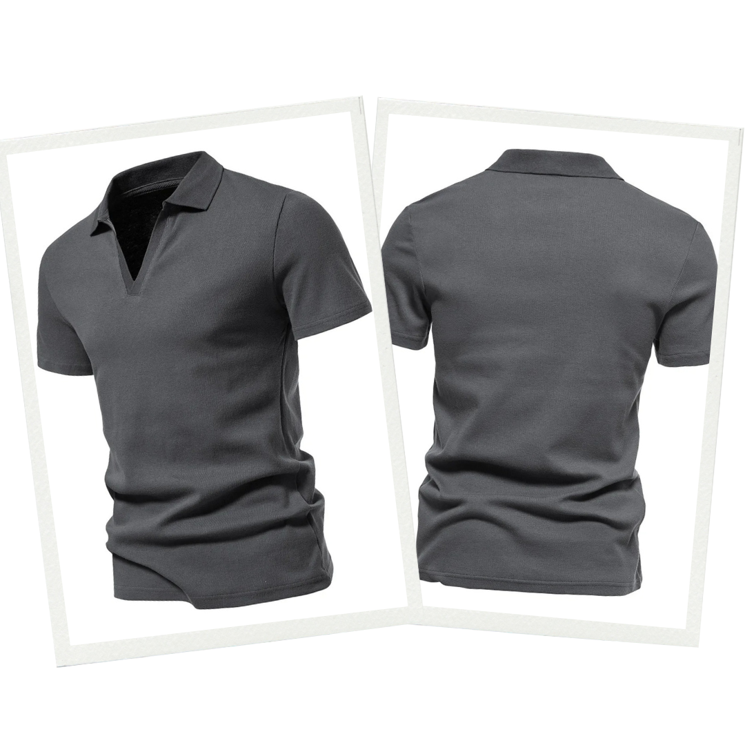 Men’s Merino Wool Polo Shirt – Lightweight Short-Sleeve Spring Knit