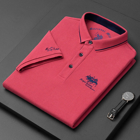 Men’s Premium Cotton Polo Shirt – Breathable Classic Fit for Smart-Casual Wear