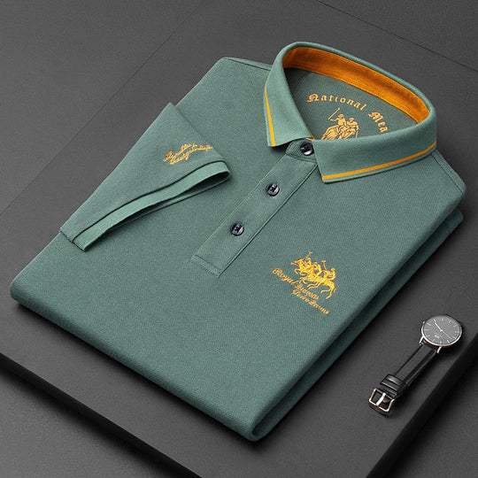 Men’s Premium Cotton Polo Shirt – Breathable Classic Fit for Smart-Casual Wear