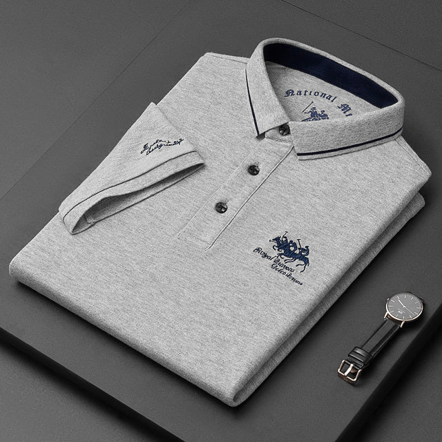 Men’s Premium Cotton Polo Shirt – Breathable Classic Fit for Smart-Casual Wear