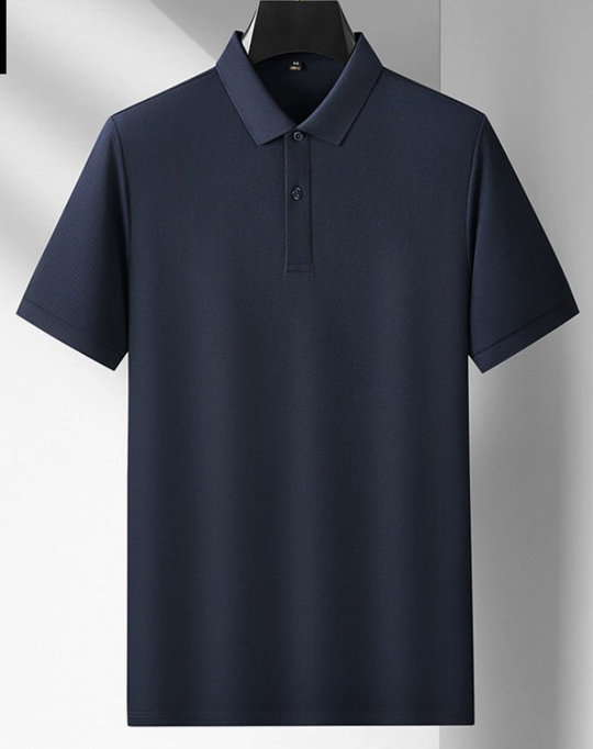 Men’s Premium Cotton Polo Shirt – Fitted Short-Sleeve Three-Button Style