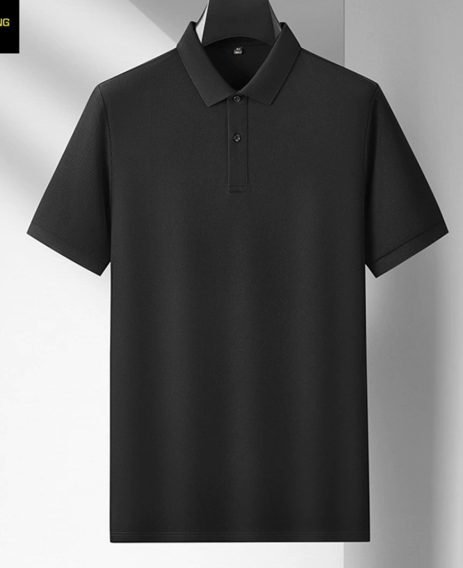 Men’s Premium Cotton Polo Shirt – Fitted Short-Sleeve Three-Button Style