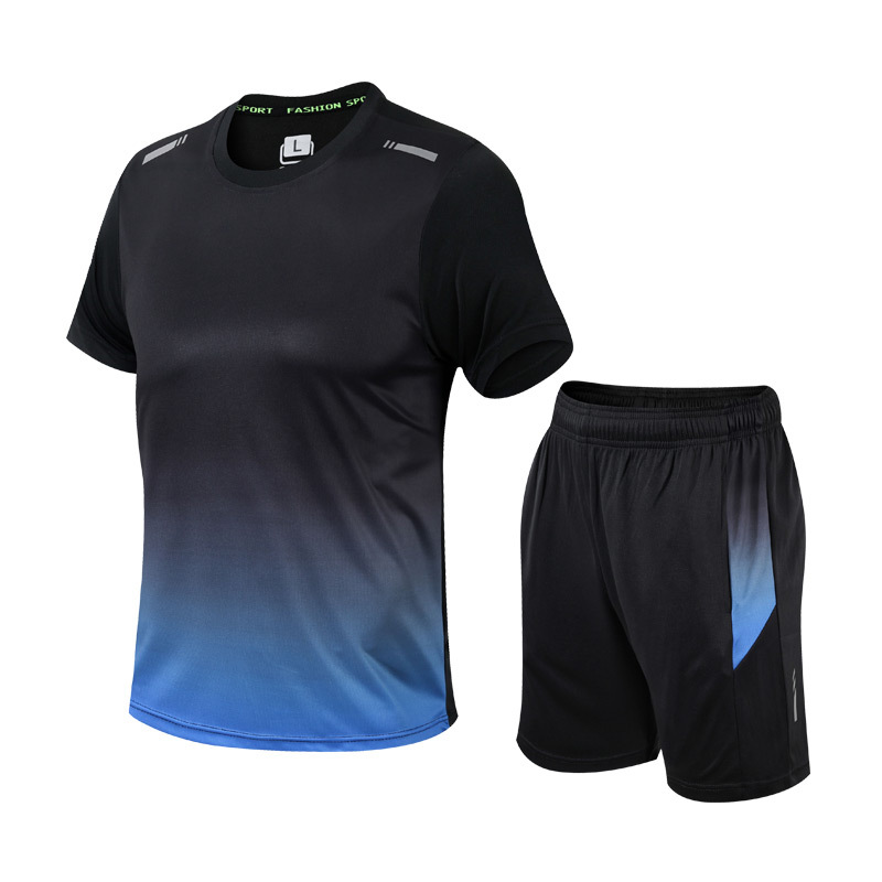 Men’s Quick-Dry Sports Set – Athletic T-Shirt and Drawstring Shorts