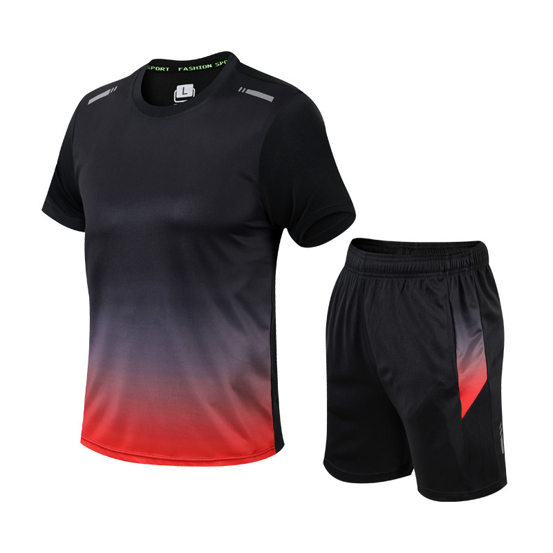 Men’s Quick-Dry Sports Set – Athletic T-Shirt and Drawstring Shorts