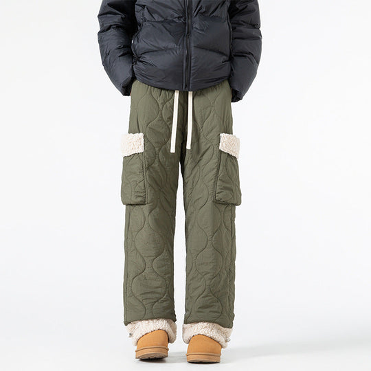 Men’s Quilted Winter Ski Pants – Warm Straight-Leg Trousers