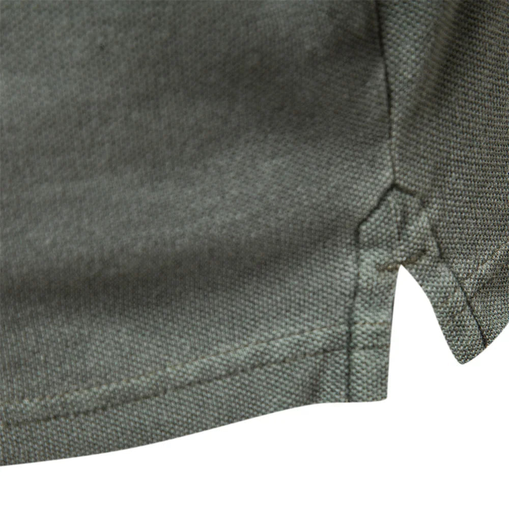 Men’s Short-Sleeve Cotton-Blend Polo – Breathable Summer Shirt
