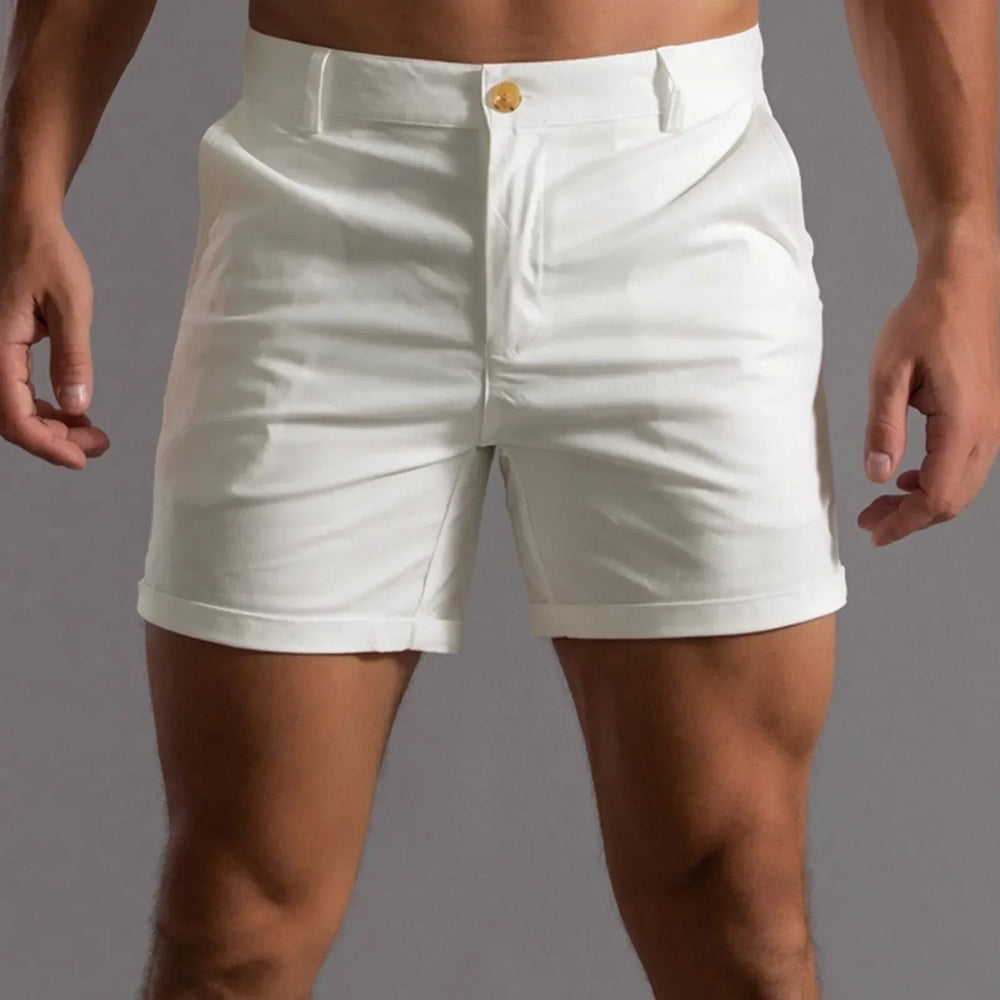 Men's Slim Chino Shorts – Mid-Rise Smart Casual Style, M–3XL