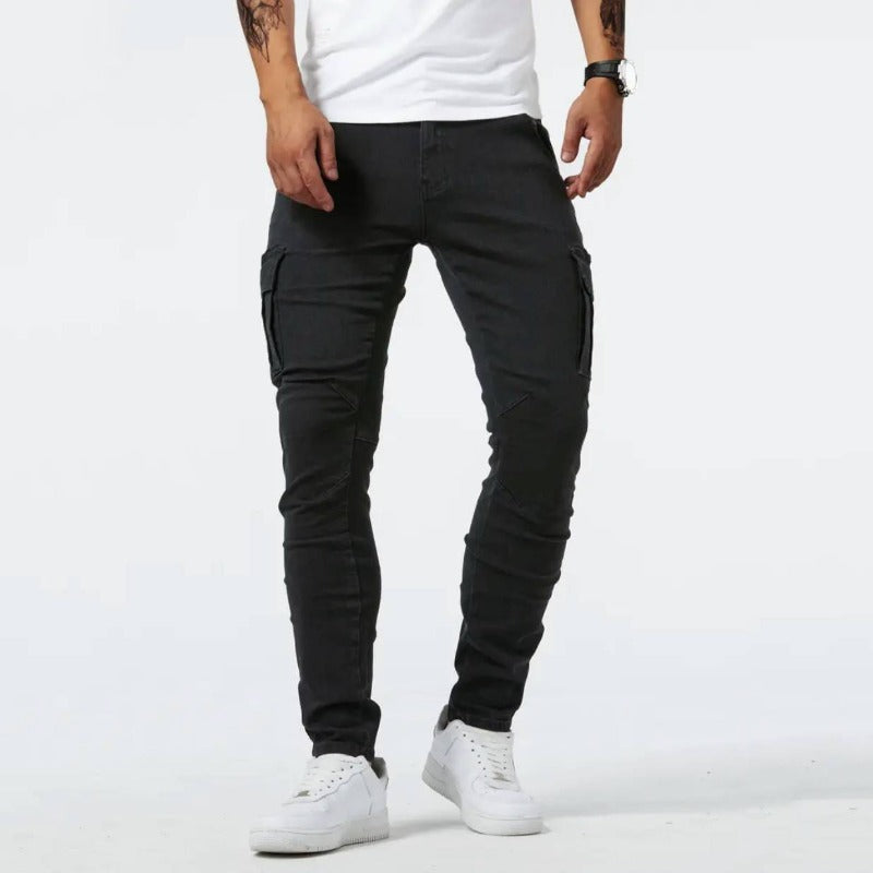 Men's Slim-Fit Cargo Trousers with Functional Pockets, S–2XL