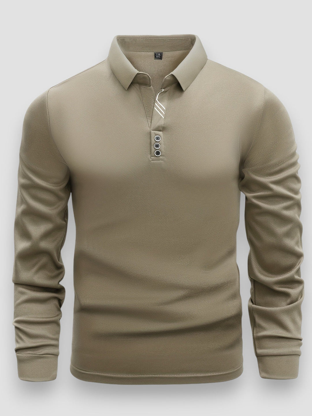 Men’s Slim-Fit Stand-Collar Polo – Soft Long-Sleeve Smart-Casual Shirt