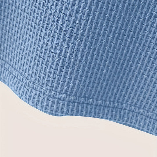 Men’s Stretch Knit Polo Shirt – Ultra-Soft Honeycomb Short-Sleeve Top