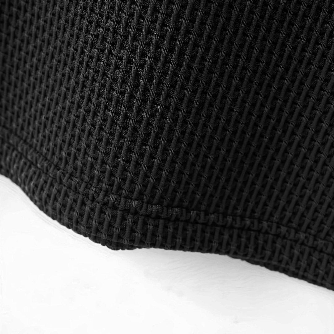 Men’s Stretch Knit Polo Shirt – Ultra-Soft Honeycomb Short-Sleeve Top