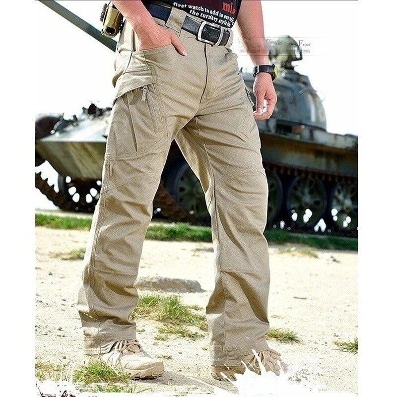 Men’s Stretch Tactical Cargo Pants – Water-Repellent with 7 Pockets