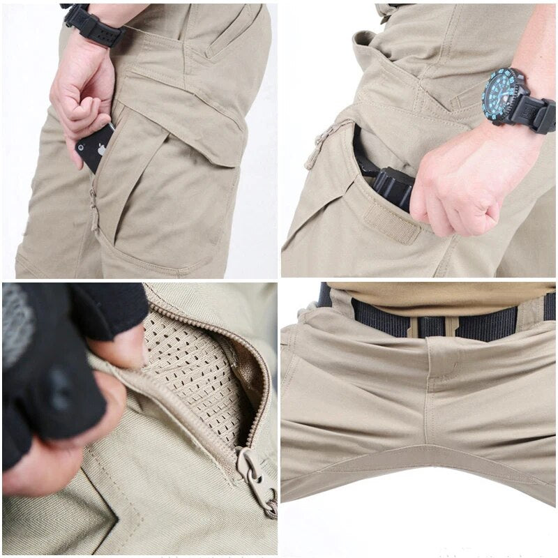 Men’s Stretch Tactical Cargo Pants – Water-Repellent with 7 Pockets