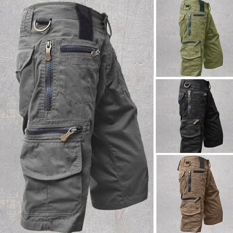 Men's Tactical Cargo Shorts – Elastic Drawstring and Secure Pockets