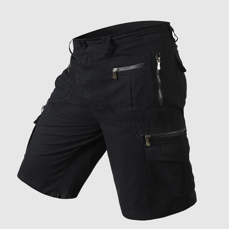 Men's Tactical-Style Cargo Shorts with Functional Utility Pockets