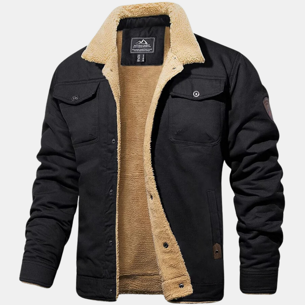 Men's Vintage-Inspired Classic Bomber Jacket with Pockets