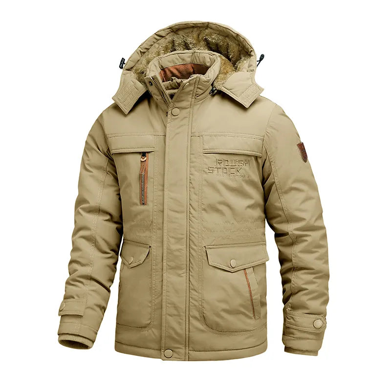 Men's Waterproof Insulated Tactical Winter Jacket with Multiple Pockets
