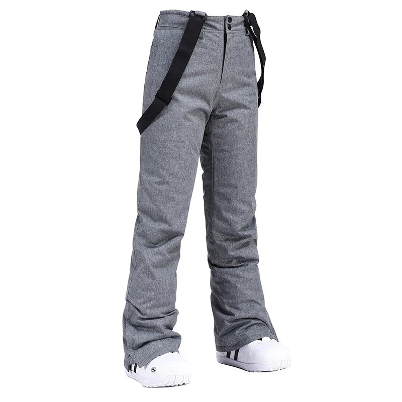 Men’s Waterproof Snowboard Bib Pants – Insulated Ski Trousers with Braces