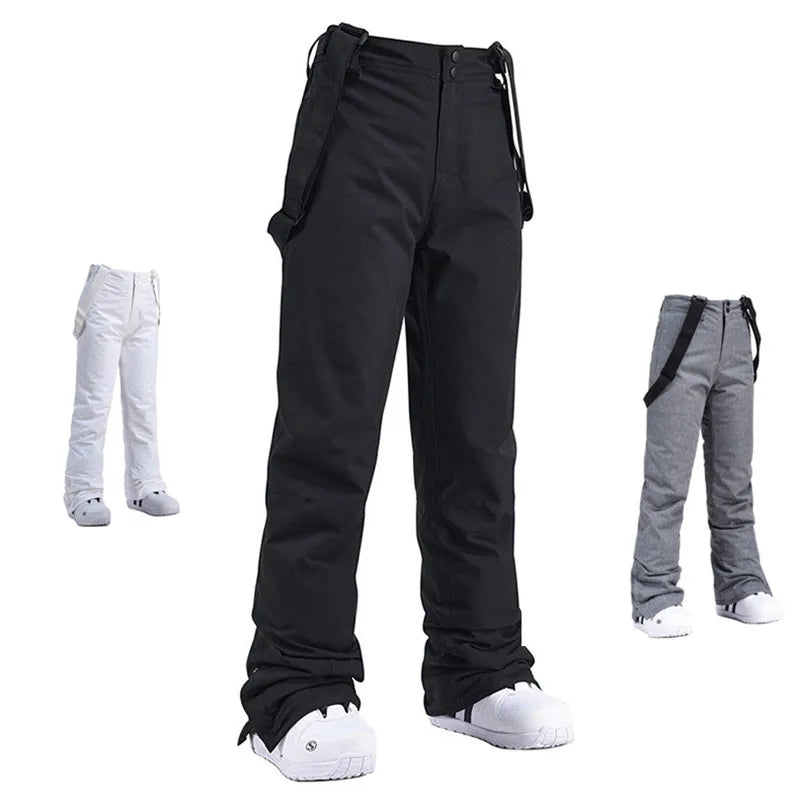 Men’s Waterproof Snowboard Bib Pants – Insulated Ski Trousers with Braces