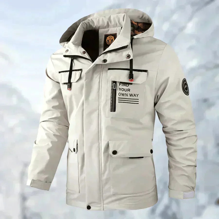 Men's Waterproof Windbreaker – Lightweight Adjustable Outdoor Jacket
