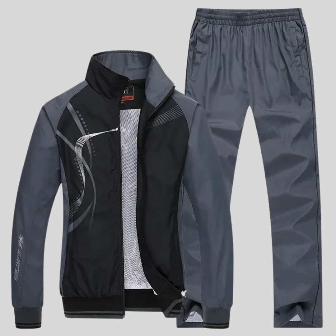Men’s Zip Tracksuit – Breathable Jacket and Matching Joggers, L–5XL