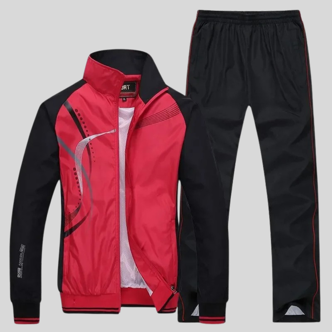Men’s Zip Tracksuit – Breathable Jacket and Matching Joggers, L–5XL