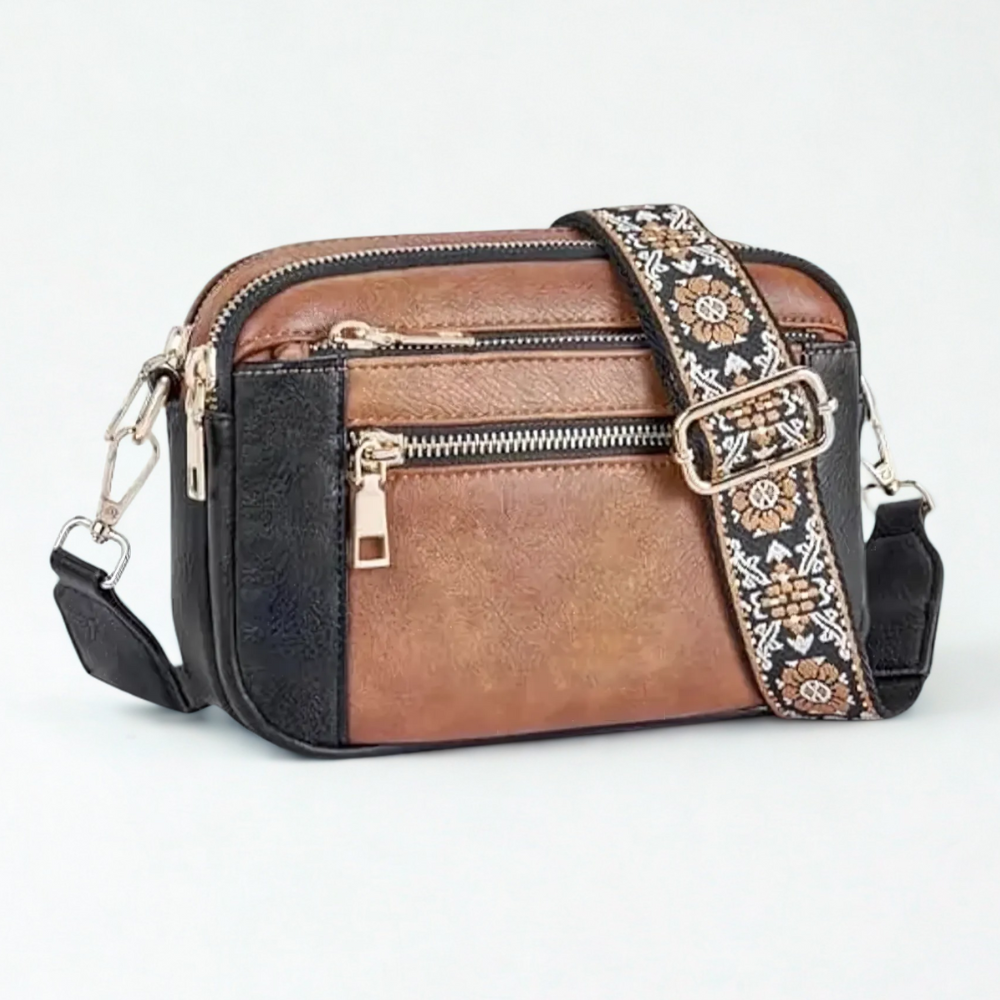 Mini Leather Crossbody Bag – Adjustable 119 cm Strap and Card Slots