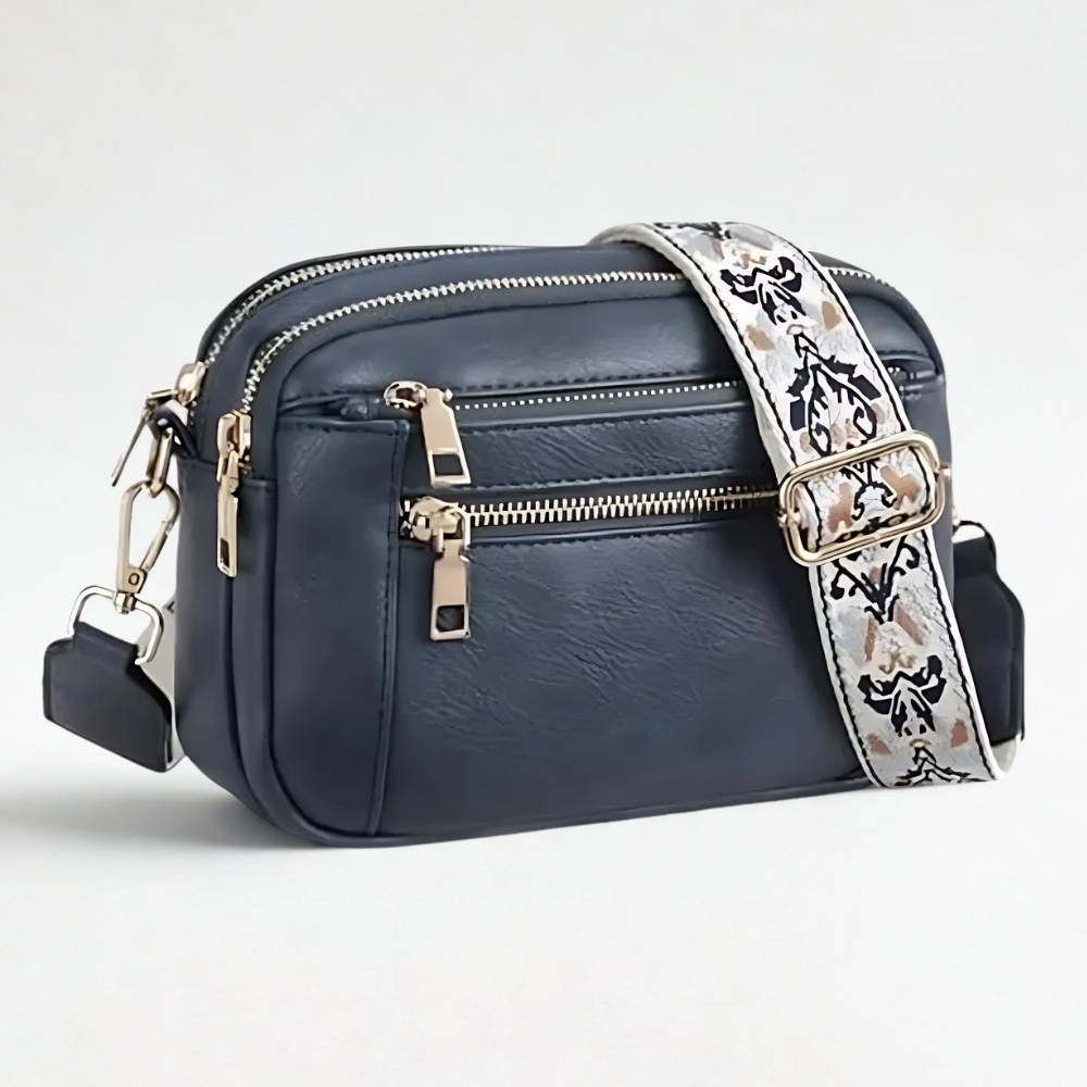 Mini Leather Crossbody Bag – Adjustable 119 cm Strap and Card Slots