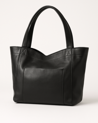 Minimalist Synthetic Leather Shoulder Bag – Spacious Everyday Design