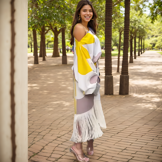 One-Shoulder Asymmetric Wrap Midi Dress