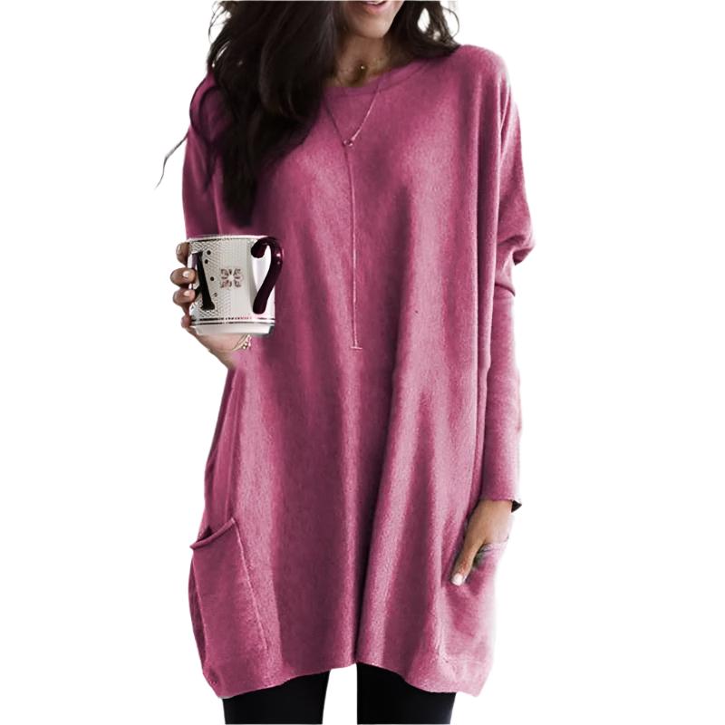 Oversized Sweater Dress – Lightweight Long-Sleeve Knit, S–3XL
