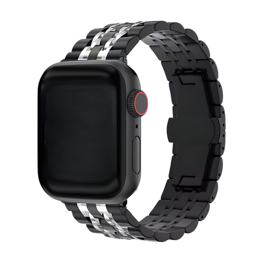 Black & Silver Presidential Band for Apple Watch