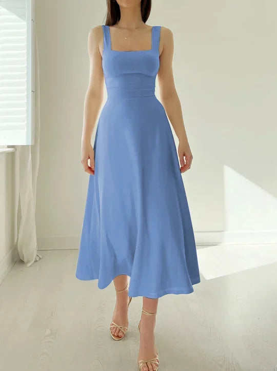 Reversible Organic Bamboo Midi Dress with Side Pockets