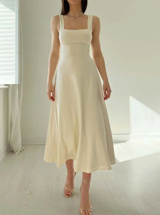 Reversible Organic Bamboo Midi Dress with Side Pockets