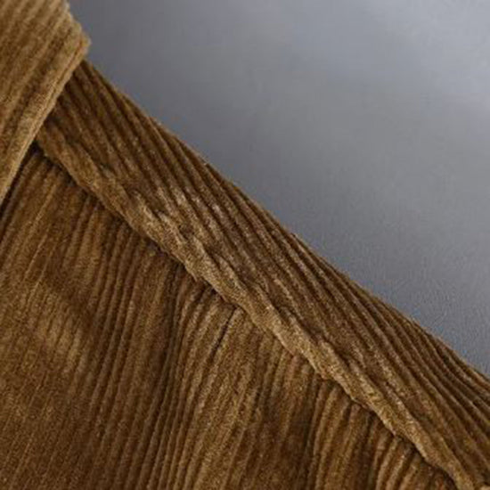 Ribbed Corduroy Fleece Jacket – Warm Button-Front Winter Layer
