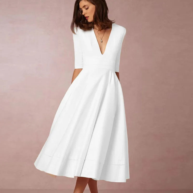 1960s-Inspired A-Line Dress – Flared Vintage Occasion Style