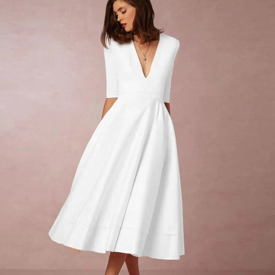 1960s-Inspired A-Line Dress – Flared Vintage Occasion Style
