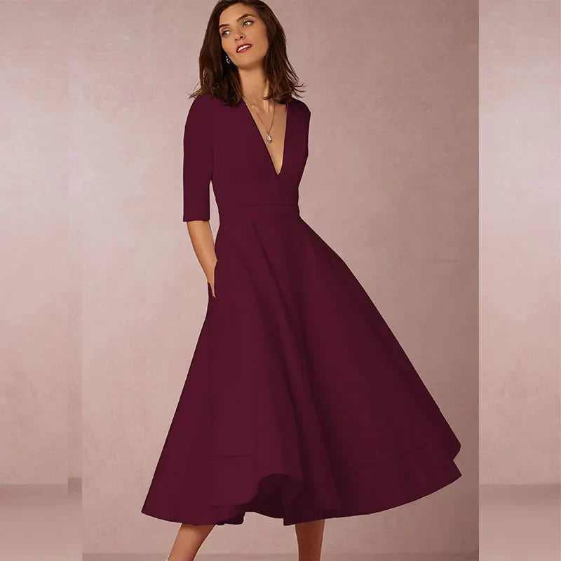 1960s-Inspired A-Line Dress – Flared Vintage Occasion Style