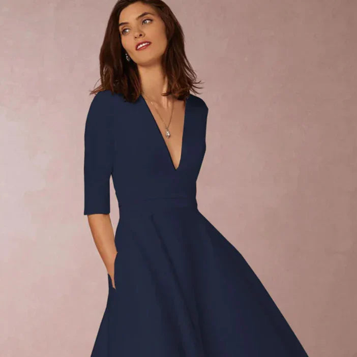 1960s-Inspired A-Line Dress – Flared Vintage Occasion Style