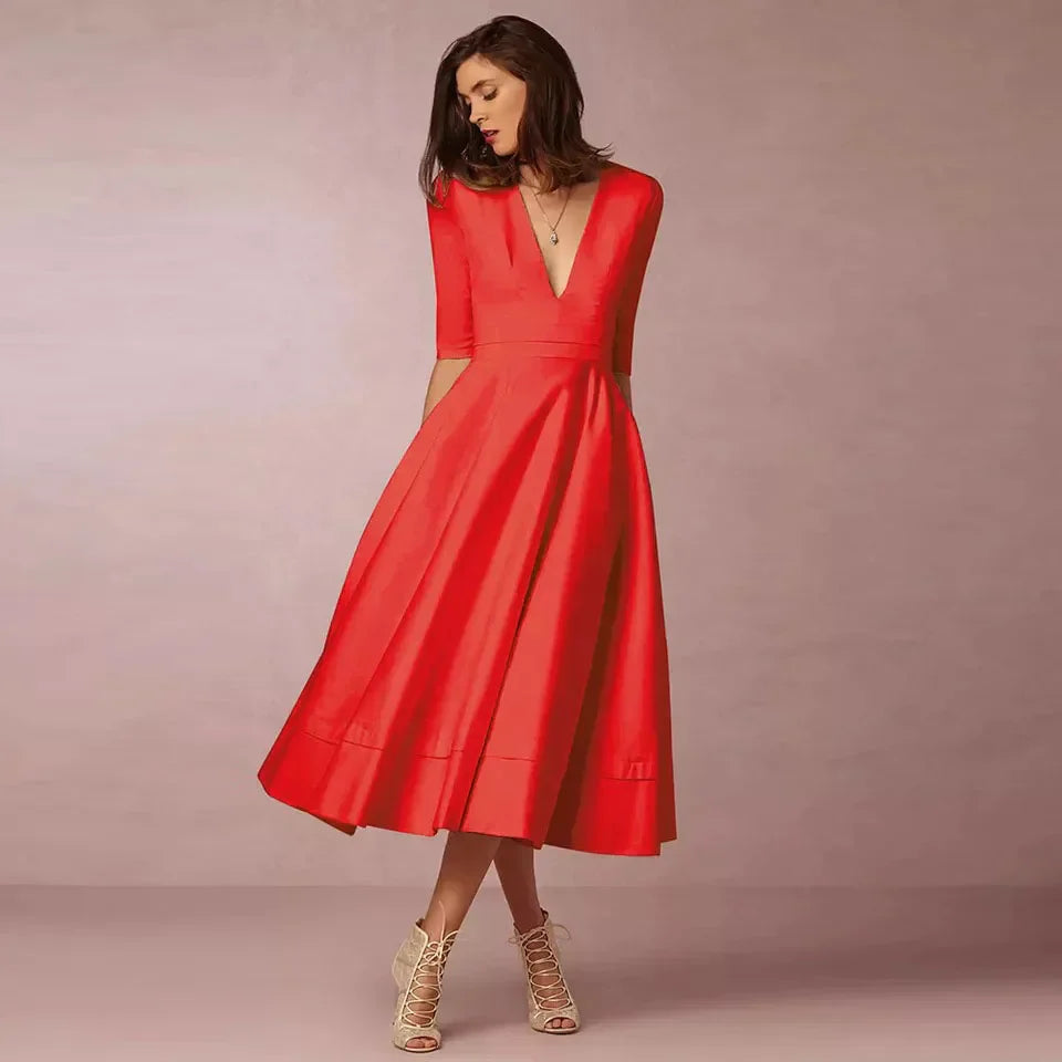 1960s-Inspired A-Line Dress – Flared Vintage Occasion Style