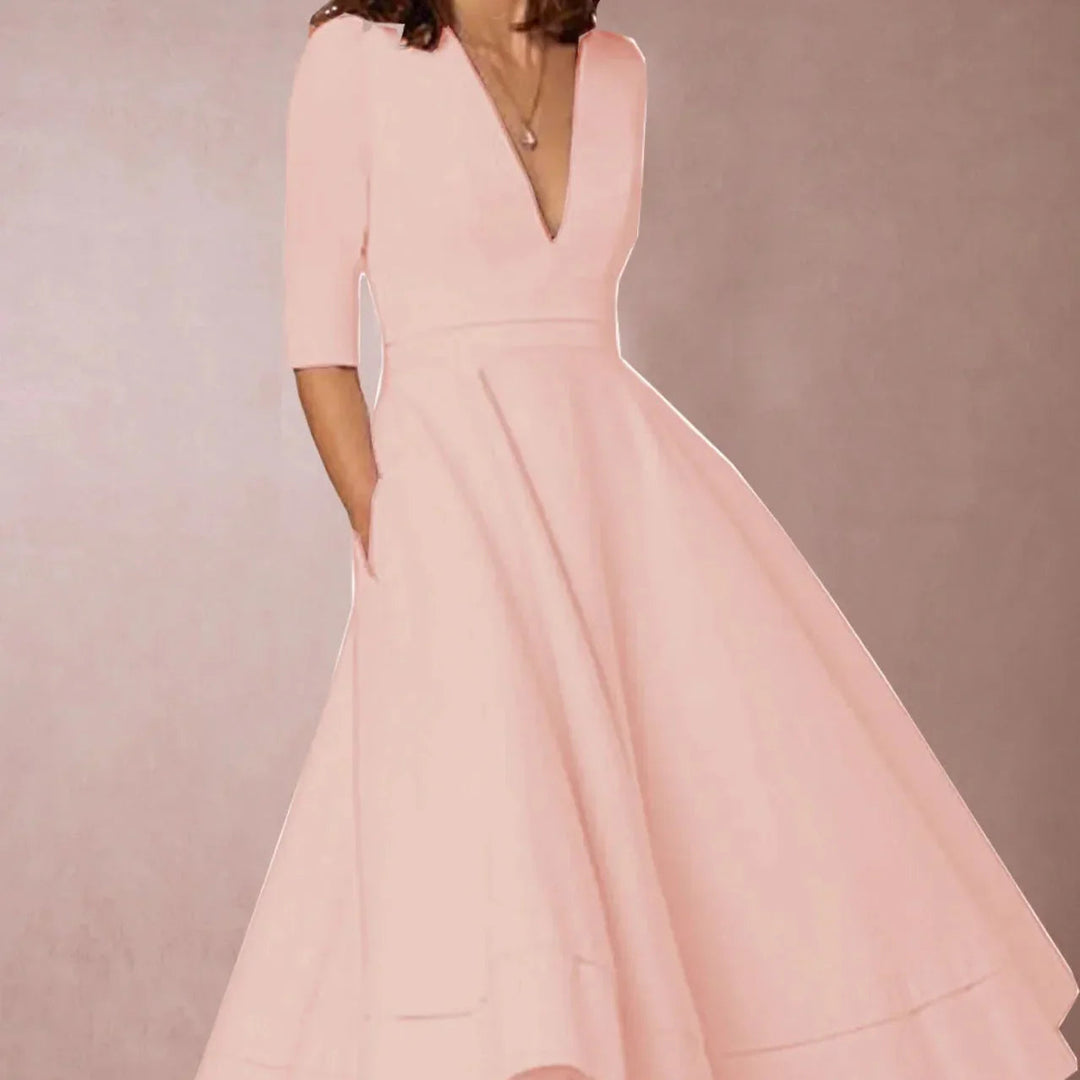 1960s-Inspired A-Line Dress – Flared Vintage Occasion Style