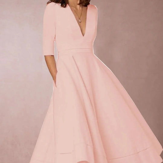 1960s-Inspired A-Line Dress – Flared Vintage Occasion Style